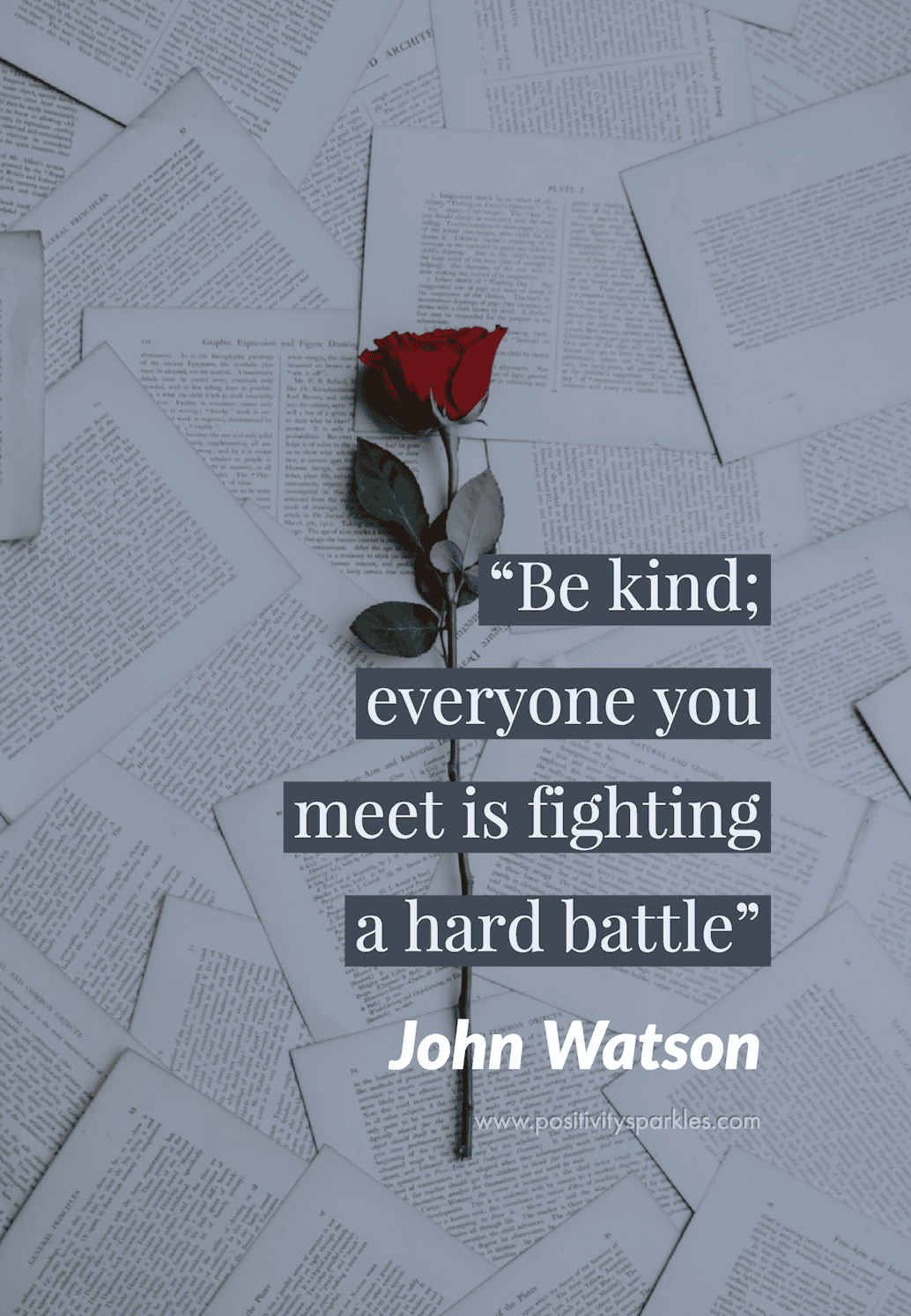 be kind; everyone you meet is fighting a hard battle
