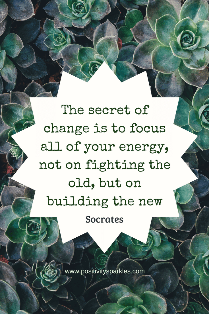 The secret of change is to focus all of your energy, not on fighting the old, but on building the new