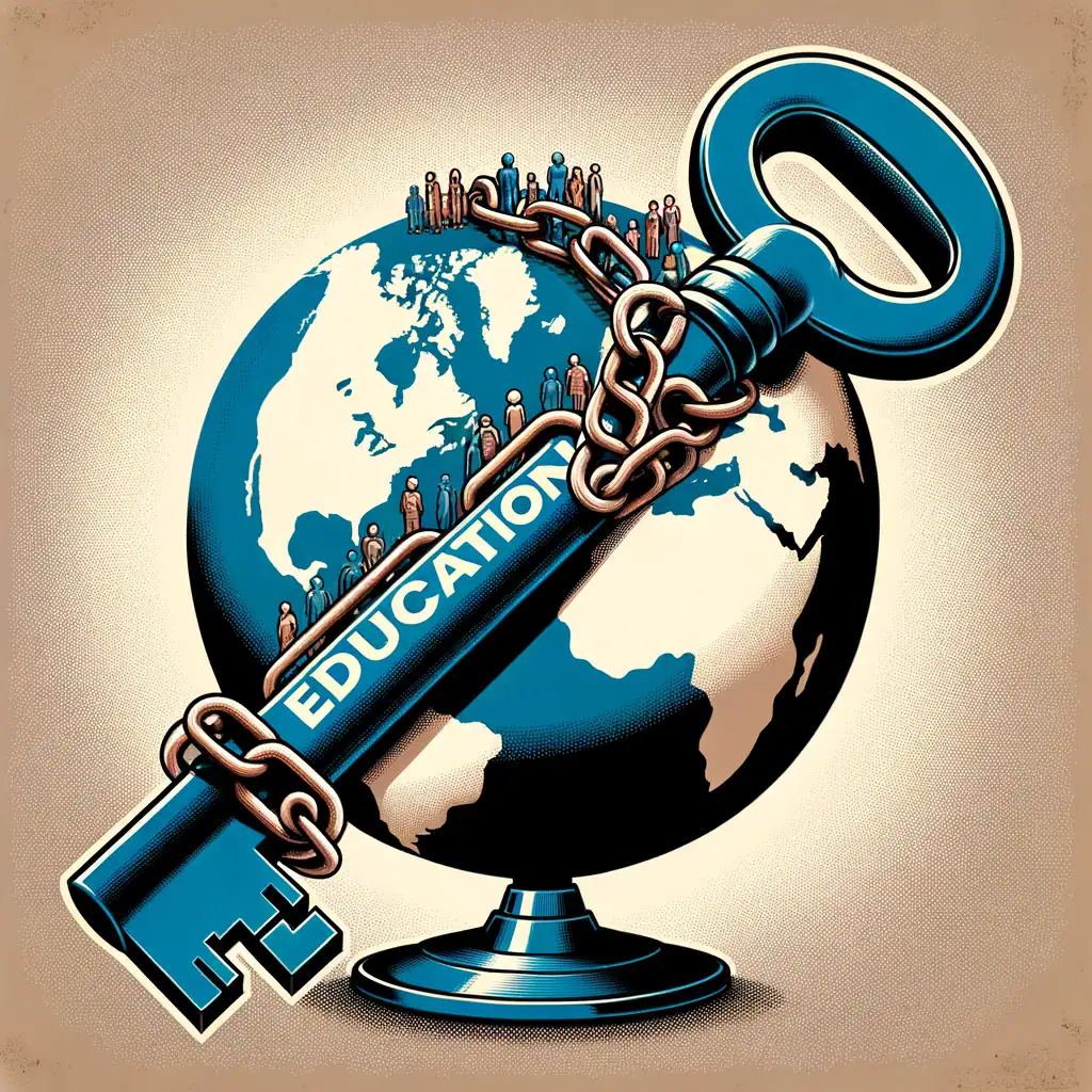Education acts as a key to unlock the chains of ignorance, prejudice, and limited worldviews,