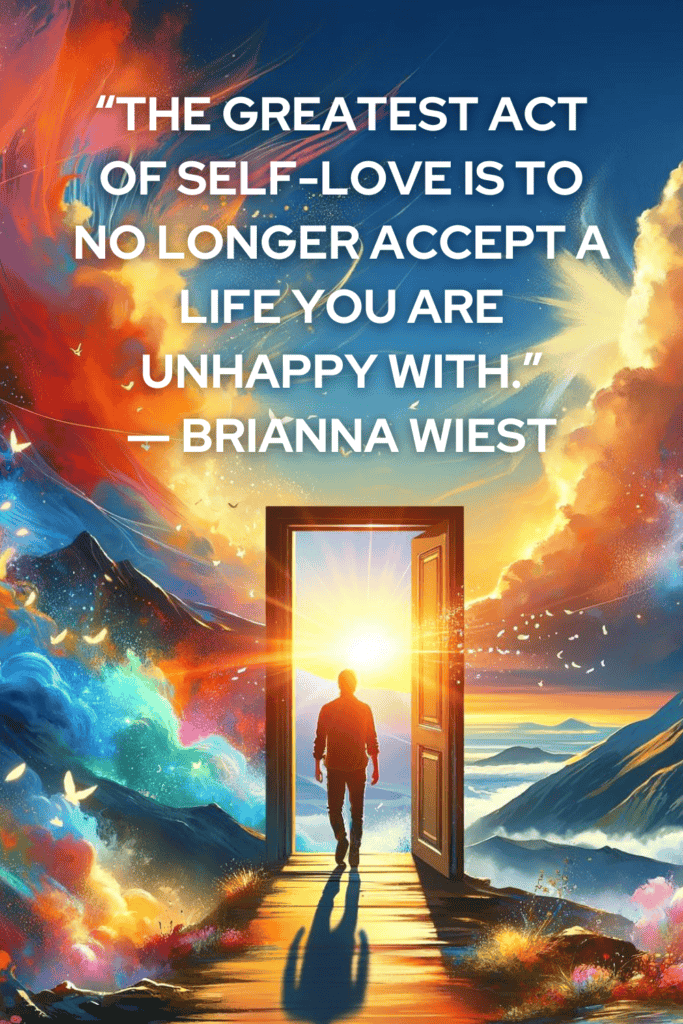 “The greatest act of self-love is to no longer accept a life you are unhappy with.”
― Brianna Wiest