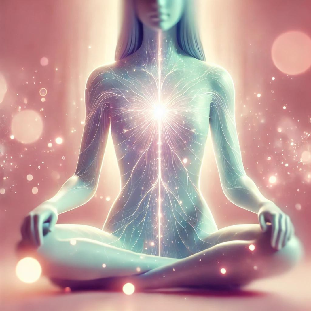 Soothing healing energy illustration
