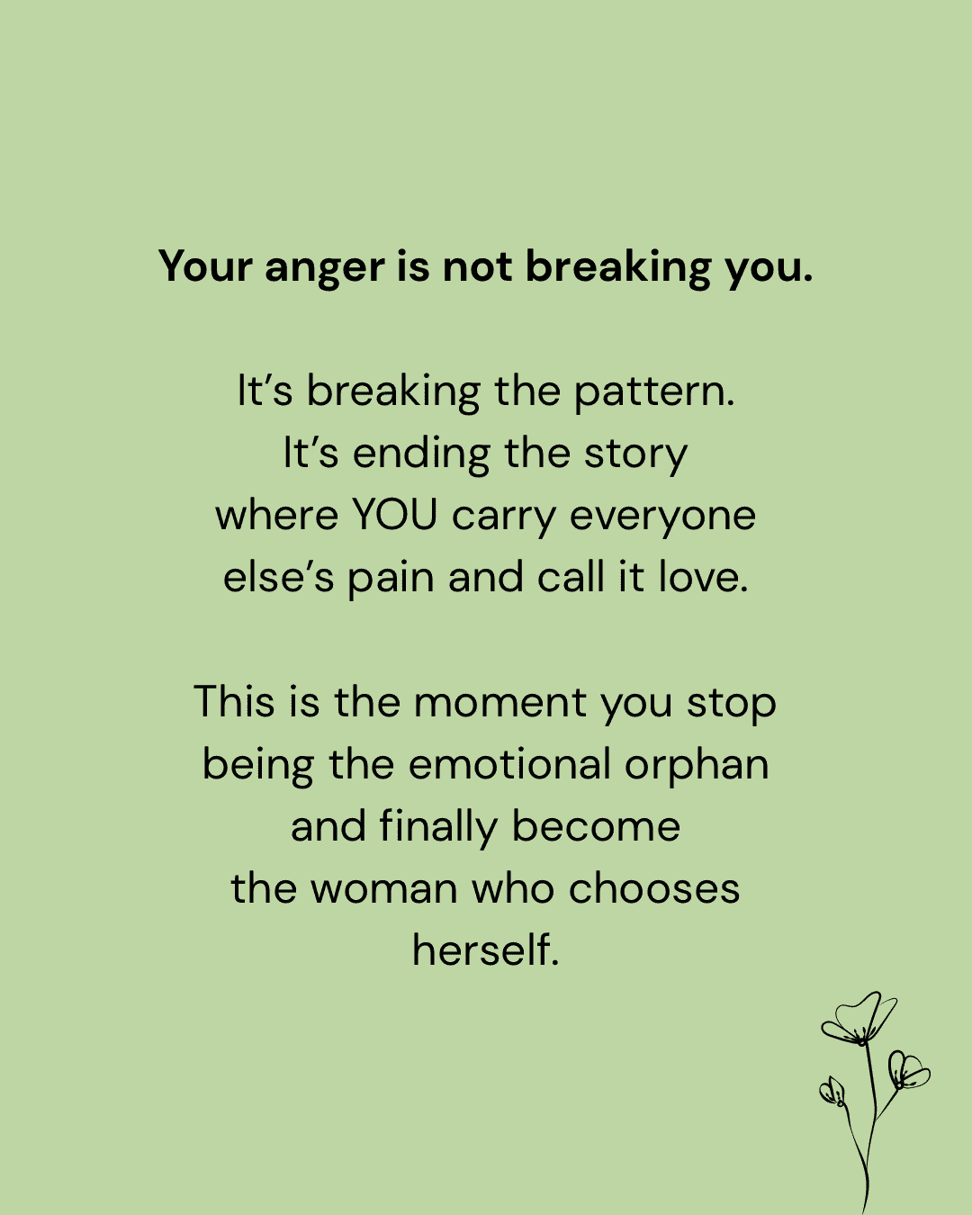 Anger healing mother wound