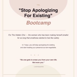 stop apologizing for everything