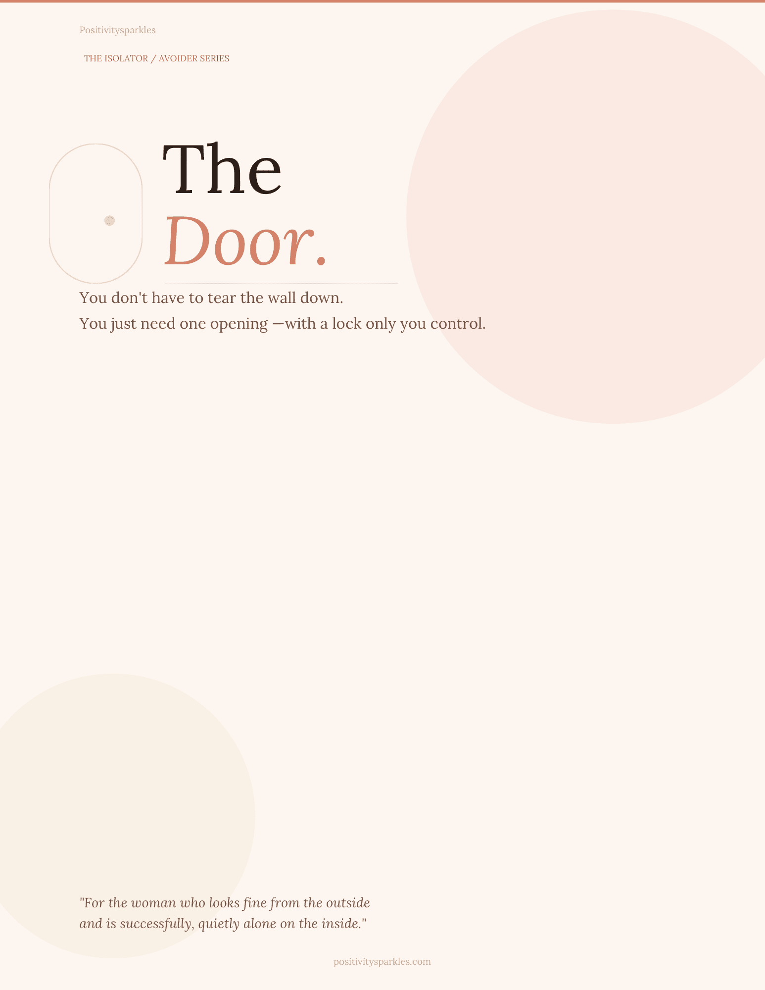 The Door: A Guide for the Woman Who Built the Wall