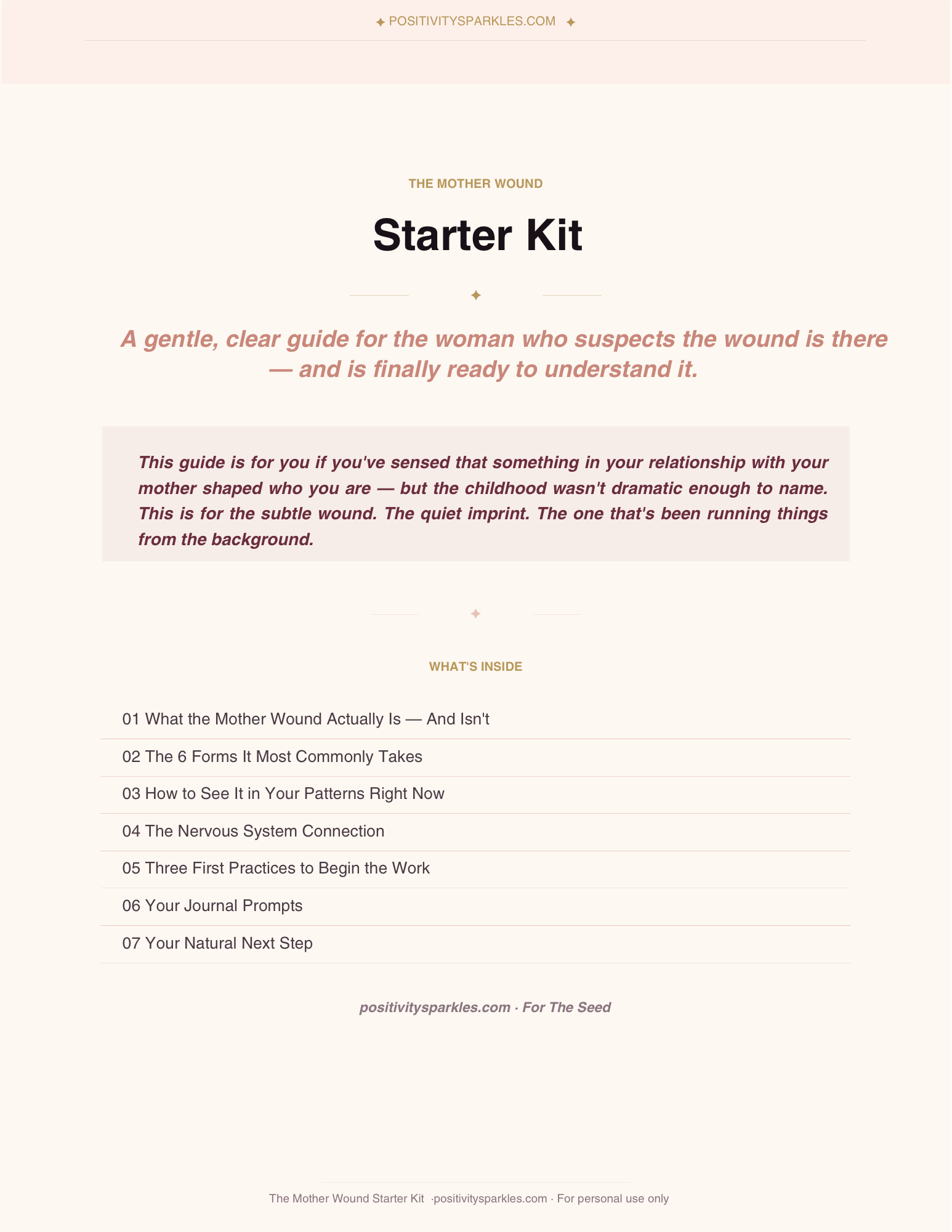 The Mother Wound Starter Kit